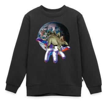 Stegosaurus - Kinder Premium Organic Sweatshirt - Schwarz - Vorne - AI Model Kid Female (0cm)