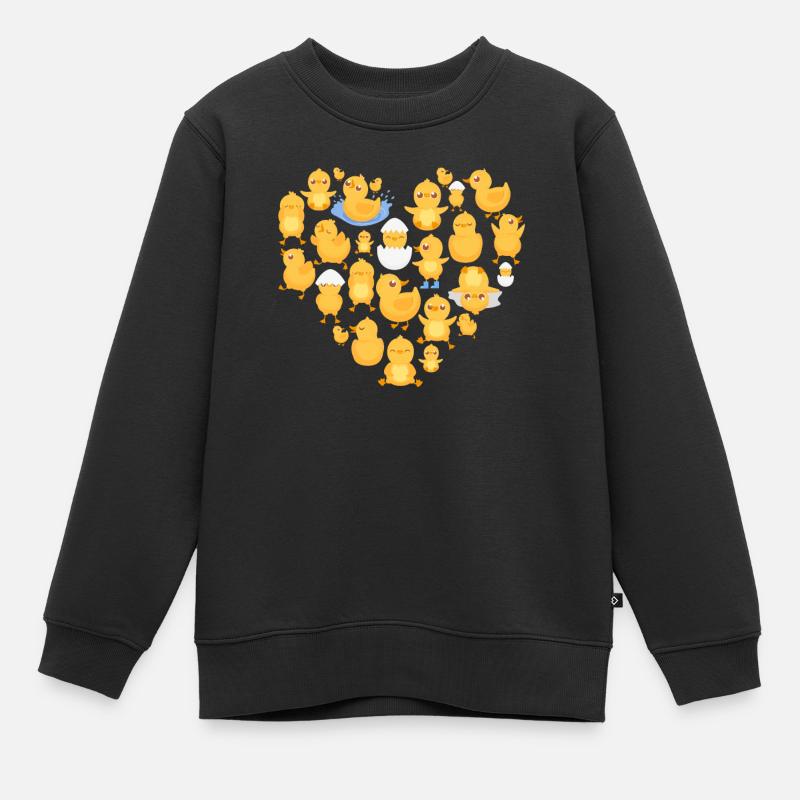 Poussin de canard - Sweat Premium enfant bio - noir