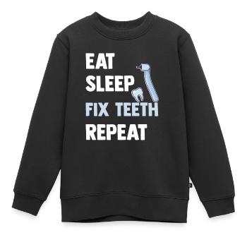 Zahnarzt - Kinder Premium Organic Sweatshirt - Schwarz - Vorne - AI Model Kid Female (0cm)