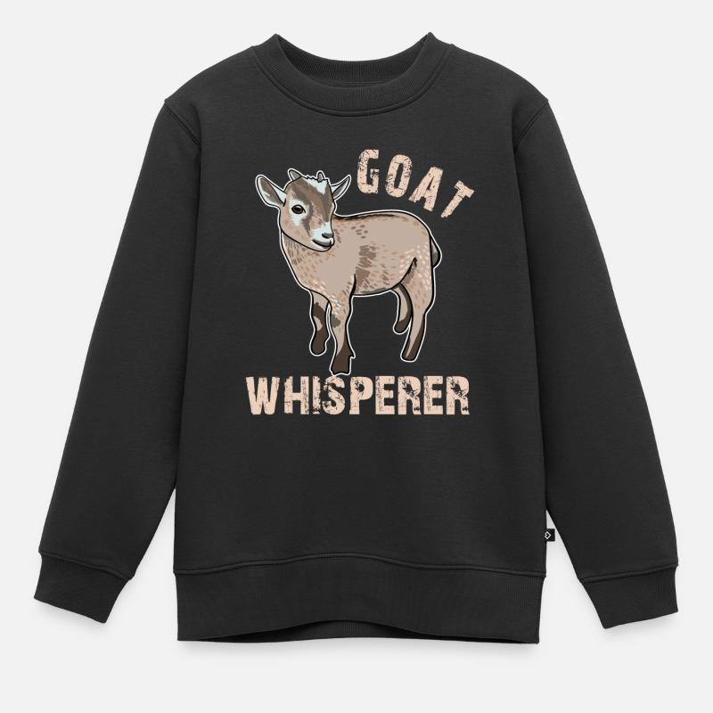 Chèvre Whisperer - Sweat Premium enfant bio - noir