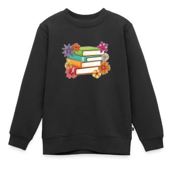 Rat de bibliothèque livre lecture rat de bibliothèque - Sweat Premium enfant bio - noir - Devant - AI Model Kid Female (0cm)