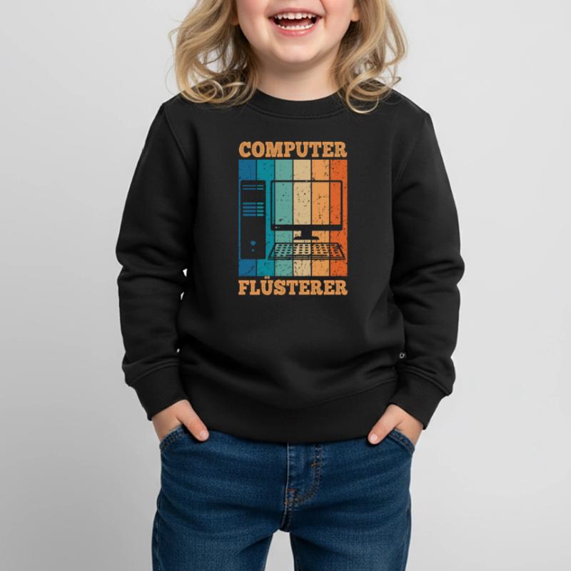 Computerflüsterer Informatiker Retro PC Computer Kinder Premium Organic Sweatshirt