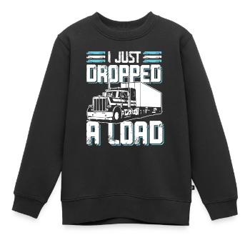 Trucker Truck spruch - Kinder Premium Organic Sweatshirt - Schwarz - Vorne - AI Model Kid Female (0cm)