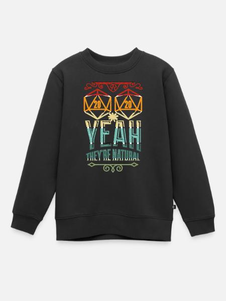 RPG Gamer Retro RPG Dice Dice D20 - Kids Premium Organic Sweatshirt - black