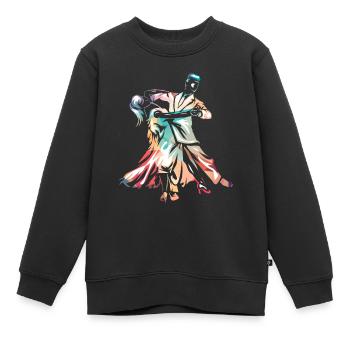 Danse Foxtrot - Sweat Premium enfant bio - noir - Devant - AI Model Kid Female (0cm)