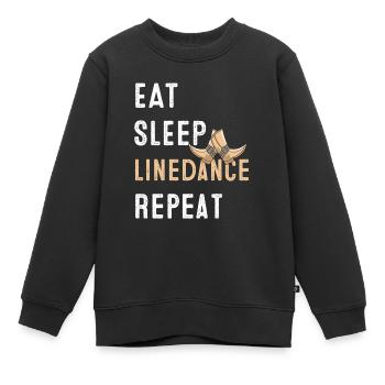Linedance Western Countrymusic Tanzsport - Kinder Premium Organic Sweatshirt - Schwarz - Vorne - AI Model Kid Female (0cm)