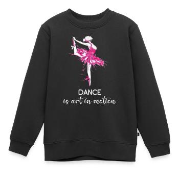 Ballett Tanzen ist Kunst in Bewegung - Kinder Premium Organic Sweatshirt - Schwarz - Vorne - AI Model Kid Female (0cm)