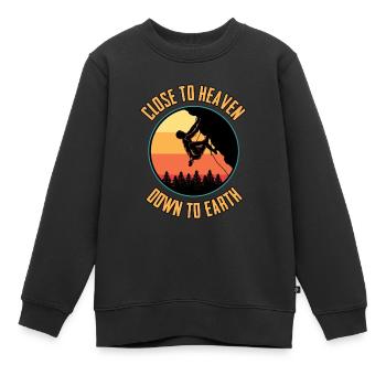 Mousqueton d'escalade cadeau alpinisme - Sweat Premium enfant bio - noir - Devant - AI Model Kid Female (0cm)
