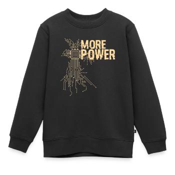 Plus de conception d'ingénieur en matériel électrique - Sweat Premium enfant bio - noir - Devant - AI Model Kid Female (0cm)