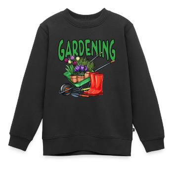 Jardin amis jardinage nature cadeau - Sweat Premium enfant bio - noir - Devant - AI Model Kid Female (0cm)