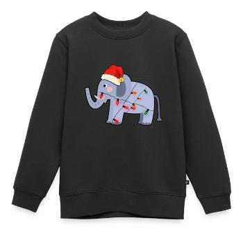 Elefant Ugly Christmas - Kinder Premium Organic Sweatshirt - Schwarz - Vorne - AI Model Kid Female (0cm)