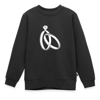 Mariage de mariage - Sweat Premium enfant bio - noir - Devant - AI Model Kid Female (0cm)