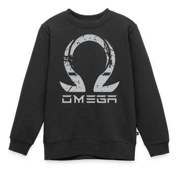 oméga - Sweat Premium enfant bio - noir - Devant - AI Model Kid Female (0cm)
