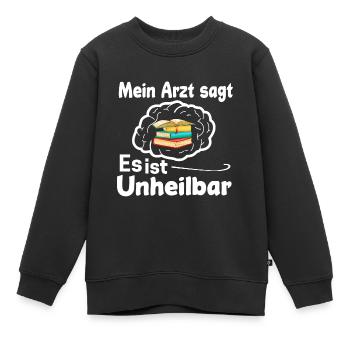 Buch - Kinder Premium Organic Sweatshirt - Schwarz - Vorne - AI Model Kid Female (0cm)