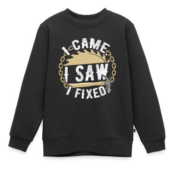 Carpenter - Kids Premium Organic Sweatshirt - black - Front - AI Model Kid Female (0cm)