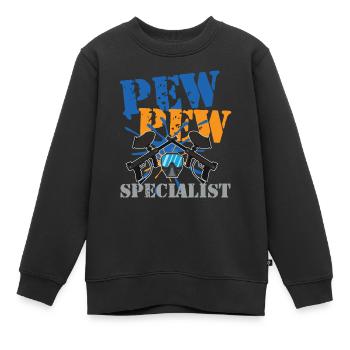 Paintball Specialist für einen Paintball Spieler - Kinder Premium Organic Sweatshirt - Schwarz - Vorne - AI Model Kid Female (0cm)