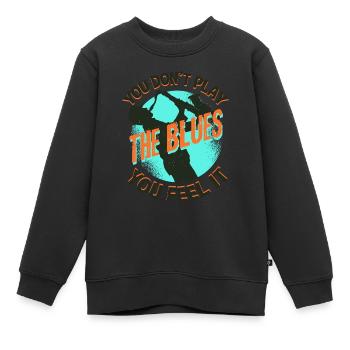 Blues Saxofon - Kinder Premium Organic Sweatshirt - Schwarz - Vorne - AI Model Kid Female (0cm)