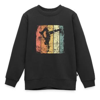 Breakdancer breakdance vintage - Sweat Premium enfant bio - noir - Devant - AI Model Kid Female (0cm)