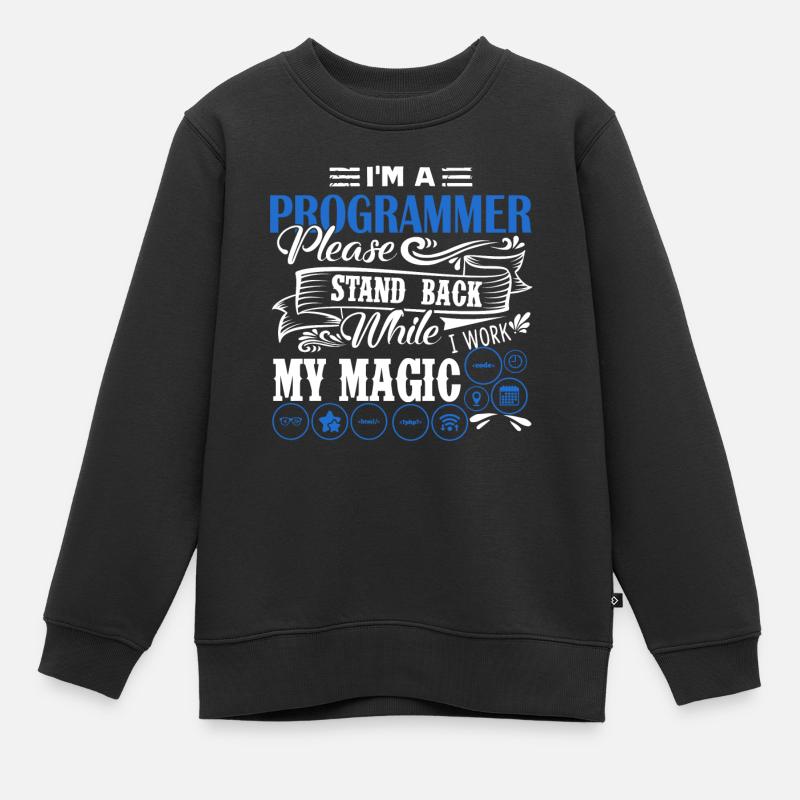 Programmierer Ich bin ein Programmierer - Kinder Premium Organic Sweatshirt - Schwarz