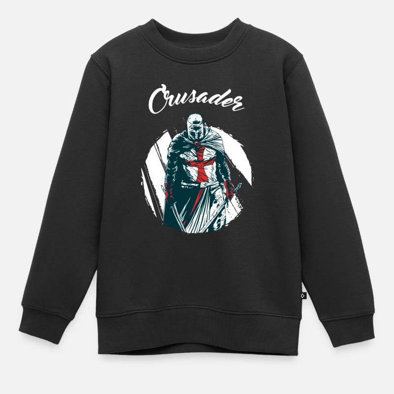 Crusader Temple Templar Mason Gift Noël - Sweat Premium enfant bio - noir