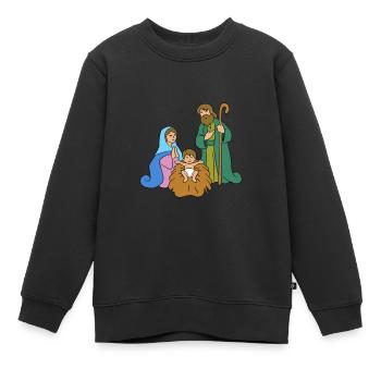 Heilige Familie - Kinder Premium Organic Sweatshirt - Schwarz - Vorne - AI Model Kid Female (0cm)