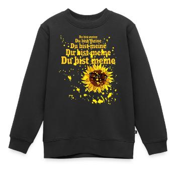 Du bist meine Sonnenblume - Kinder Premium Organic Sweatshirt - Schwarz - Vorne - AI Model Kid Female (0cm)
