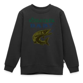 Hecht Angeln - Kinder Premium Organic Sweatshirt - Schwarz - Vorne - AI Model Kid Female (0cm)