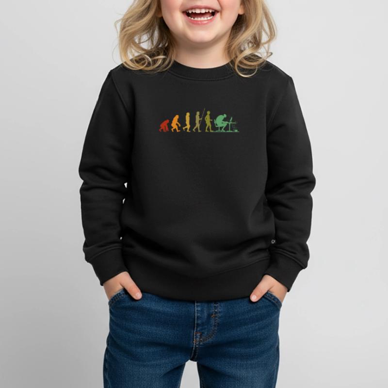 Computer Evolution Computerfreak Programmierer Kinder Premium Organic Sweatshirt