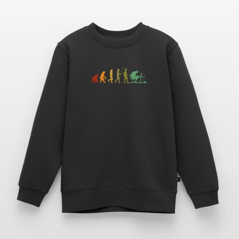 Computer Evolution Computerfreak Programmierer Kinder Premium Organic Sweatshirt