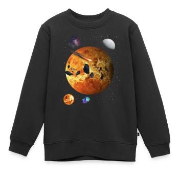 Weltraum - Kinder Premium Organic Sweatshirt - Schwarz - Vorne - AI Model Kid Female (0cm)