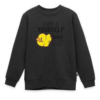 Gummienten Sammler Geschenk - Kinder Premium Organic Sweatshirt - Schwarz - Vorne - AI Model Kid Female (0cm)