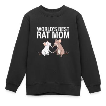 World's Best Rat Mom - Kinder Premium Organic Sweatshirt - Schwarz - Vorne - AI Model Kid Female (0cm)