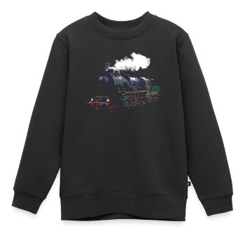 Züge - Kinder Premium Organic Sweatshirt - Schwarz - Vorne - AI Model Kid Female (0cm)