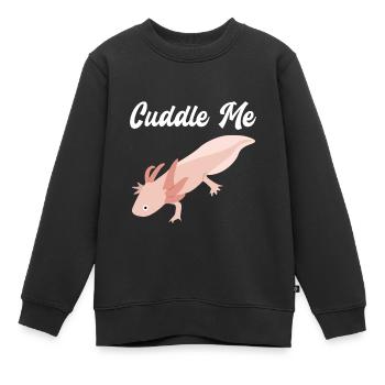 Axolotl Aquarium Lurch Amphibie Wasser Cuddle me - Kinder Premium Organic Sweatshirt - Schwarz - Vorne - AI Model Kid Female (0cm)
