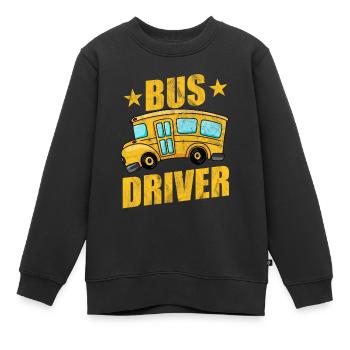 Bus - Kinder Premium Organic Sweatshirt - Schwarz - Vorne - AI Model Kid Female (0cm)