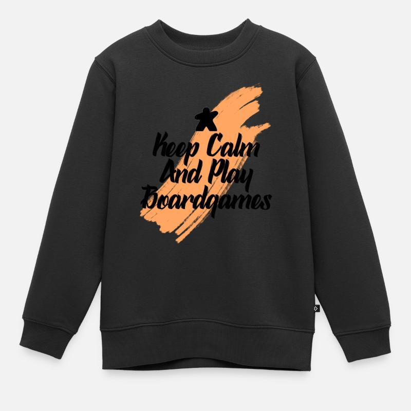 reste calme et joue à des jeux de société - Sweat Premium enfant bio - noir
