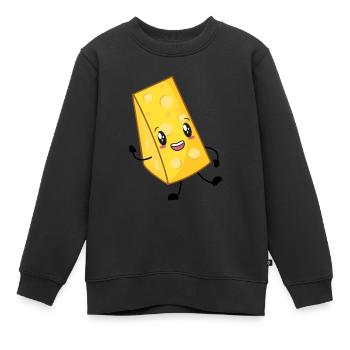 fromage - Sweat Premium enfant bio - noir - Devant - AI Model Kid Female (0cm)