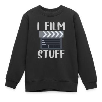 I Film Stuff - Kinder Premium Organic Sweatshirt - Schwarz - Vorne - AI Model Kid Female (0cm)