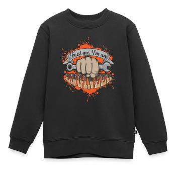 Ingenieur - Engineer - Kinder Premium Organic Sweatshirt - Schwarz - Vorne - AI Model Kid Female (0cm)