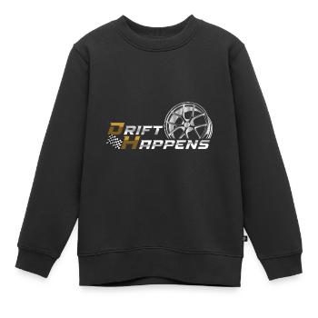 Drift Happens - Kinder Premium Organic Sweatshirt - Schwarz - Vorne - AI Model Kid Female (0cm)