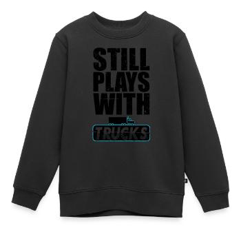 Fernfahrer LKW Fahrer Berufskraftfahrer - Kinder Premium Organic Sweatshirt - Schwarz - Vorne - AI Model Kid Female (0cm)