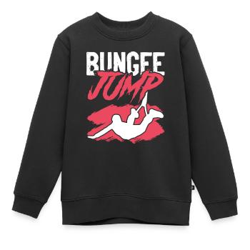Bungee-jumping Sprung - Kinder Premium Organic Sweatshirt - Schwarz - Vorne - AI Model Kid Female (0cm)