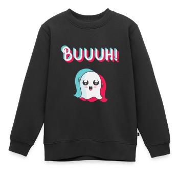tiktok Geist, Halloween Trend - Kinder Premium Organic Sweatshirt - Schwarz - Vorne - AI Model Kid Female (0cm)