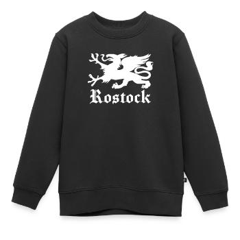 Ville hanséatique Rostock Greif Armoiries - Sweat Premium enfant bio - noir - Devant - AI Model Kid Female (0cm)