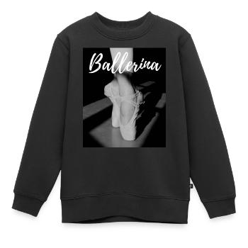 BALLERINA - Kinder Premium Organic Sweatshirt - Schwarz - Vorne - AI Model Kid Female (0cm)