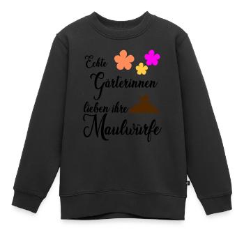 Maulwurf Maulwürfe Garten Geschenk - Kinder Premium Organic Sweatshirt - Schwarz - Vorne - AI Model Kid Female (0cm)