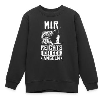 Mir Reichts Ich Geh Angeln Angler Geschenk - Kinder Premium Organic Sweatshirt - Schwarz - Vorne - AI Model Kid Female (0cm)