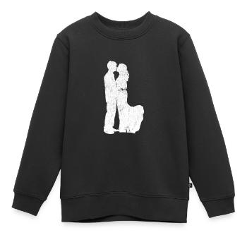 Hochzeit - Kinder Premium Organic Sweatshirt - Schwarz - Vorne - AI Model Kid Female (0cm)