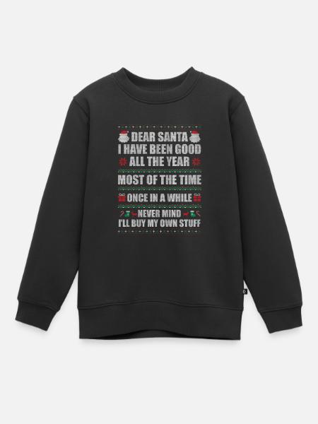 Christmas Santa Ugly Christmas Sweater - Genser Premium barn økologisk - svart