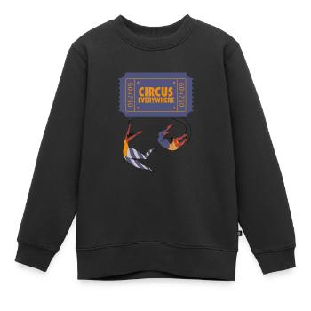 Zirkus ist überall - Kinder Premium Organic Sweatshirt - Schwarz - Vorne - AI Model Kid Female (0cm)